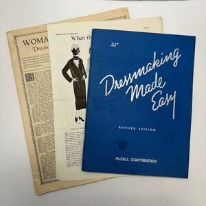 Antique 1925 & 1939 Dressmaker Books/Magazines Lot of 2